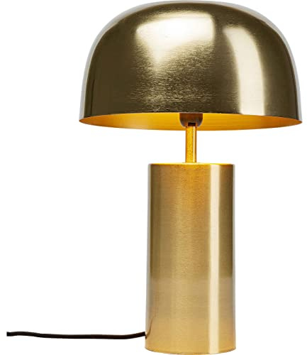 Kare Design Lampada da Tavolo Loungy Gold, Oro, Abat Jour, Soggiorno, Nicchia, Forma Fungo, Sala Pranzo, Stile Elegante, Moderno, Classico, Linee Semplici, 38X25X25Cm (A/L/P), Lampadina Non Inclusa