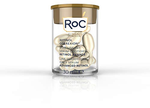 RoC - Retinol Correxion Line Smoothing Siero Notte - Anti Rughe e Invecchiamento - Idratante e Rassodante - Leviga la Pelle - Capsule 10 Pezzi