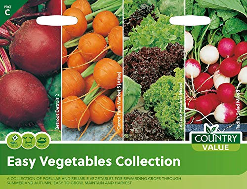 Easy Vegetable Collection by Country Value Carrot, Beetroot, Lettuce and Radish