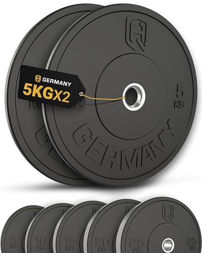 HQ Germany® Bumper Plates 50 mm [All-Black] - Hantelscheiben 5 kg