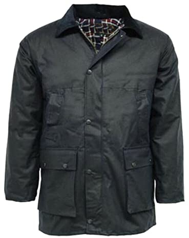 FAIRY TRENDZ Herren-Jacke, langärmelig, Reißverschluss, gepolstert, mehrere Taschen, Knopfleiste, Winterjacke, navy, L