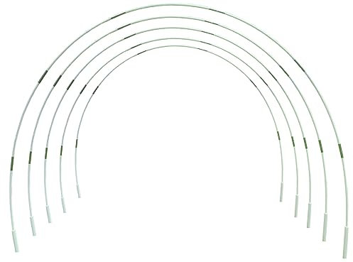 Super Hoops Garden Hoops for Row Cover Hoops for Garden Beds Hoop House Greenhouse Hoops Garden Hoops for Raised Beds 10.5ft 5 sets by Lonurya