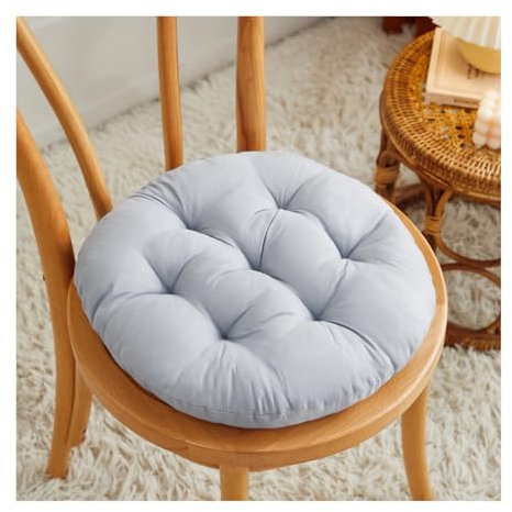 LOJAX Cuscini per sedie da pranzo Set di 8 cuscini rotondi per sedie da giardino Cuscini per sedili da giardino Cucina Balcone Soggiorno 36 x 36 x 5 cm Decorazione per interni ed esterni