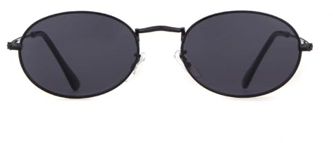 Laurinny Occhiali da sole Donna Uomo Retrò Ovale Metallo Vintage Classici Occhiali da sole Unisex