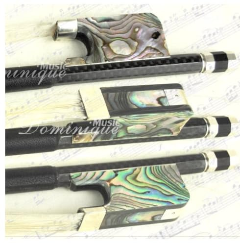 D Z Strad Cello Bow - Carbon Fiber with Polished Abalone Frog (Full Size 4/4)