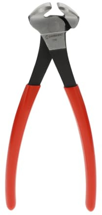 Crescent 8-1/4 End Cutting Nipper Pliers - End Cutting Pliers for General Purpose Use - High Leverage Ratio - Thin Throat - Flush Rivet Size - Dipped Handles - Industrial Grade - 728CVN-05