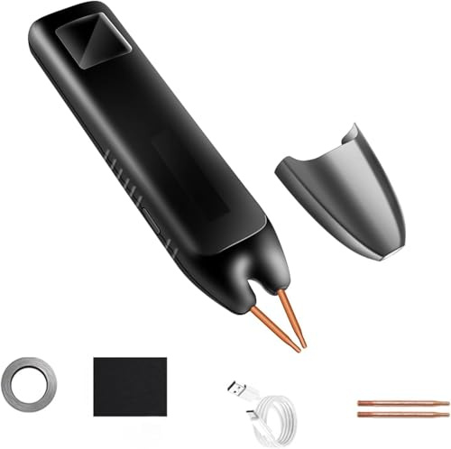 Risegun Saldatrice a Punti per Batterie, 99 velocità regolabili, modalità automatica e manuale Saldatore a Punti a Batteria per confezioni di batterie fai da te