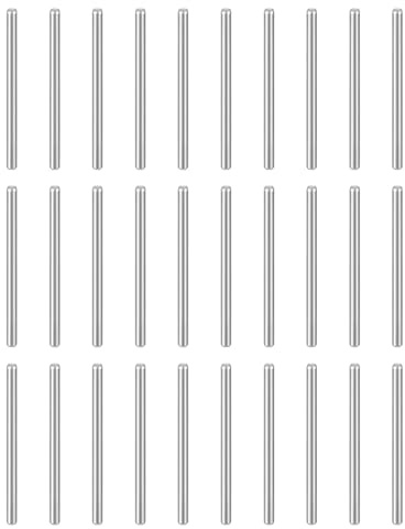 QUARKZMAN 50 Pezzi Spinotti M1.5 (1.5mm) X 25mm 304 Acciaio Inossidabile Supporto Mensola Cilindrico Perno Asta Elementi Di Fissaggio Per Dispositivi Metallici, Argento