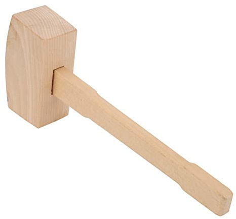 Acouto Carpenter Träklubba Hammare, Mallar Verktyg för Mejslar, Ergonomiskt och Bekvämt Grepp, Möbelmontering och Träbearbetning, Professionell Kvalitet Prestanda (L)