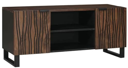 Boltkex TV-enheter, valnöt av trämaterial, 105 x 33 x 46 cm, TV-skåp, lågboard, TV-bänk, mediamöbler, hifirack, vardagsrumsvägg, skänk för vardagsrum och hemmabio med förvaringsutrymme