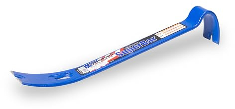 VAUGHAN Superbar, 15 Inch Pry Bar, Nail Puller with Shepherd's Crook Head, Flat Prybar for Molding Removal and Scraping, Made in USA, B215, VN45001