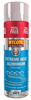 Hycote Fast Drying Extreme Heat Aerosol Car Spray Paint, Aluminium, 500 ml