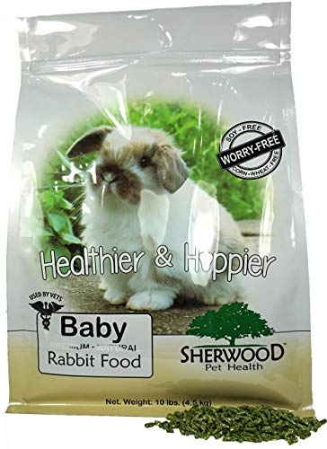 Sherwood Baby Rabbit Food. Hay-Based Pellet. No Wheat, Corn, or Soy for Better Digestion. 10 lbs