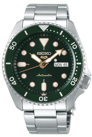 Seiko 5 Sports Herren-Uhr Edelstahl mit Metallband SRPD63K1