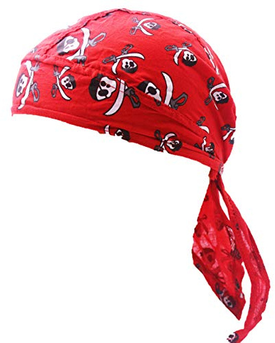 Ulalaza andningsbar bandana hatt bomull slitstark huvudbonad pirathatt keps män kvinnor
