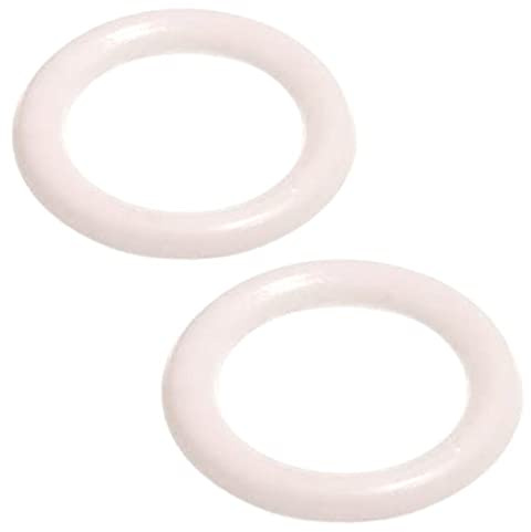 SISI UK Anelli per tende bianche da tappezzeria, 20 mm, a forma di O, confezione da 100
