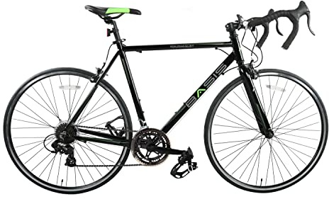 Basis Tourmalet 14 Adults Road Bike, Alloy Frame, 700c Wheel, 14 Speed - Black/Lime (56cm)