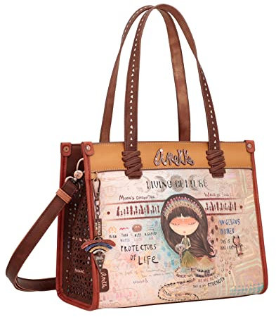 Anekke Damen Bedruckte Tote Tasche mit Umhängetasche Shopper, bunt