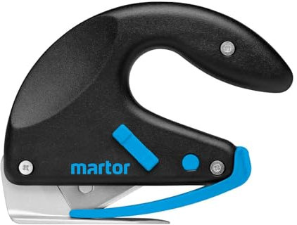 MARTOR Coltello di sicurezza SECUMAX OPTICUT con lama industriale, coltello per schiuma, taglierino per pellicole con Piedino di scorrimento teflonato, Profondità di taglio max. 8 mm