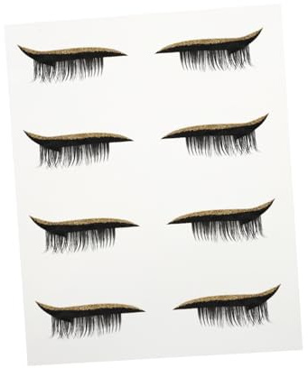 SOESFOUFU Calcomanía De Delineador De Ojos 4 (dorado) Autoadhesiva a Prueba De Agua Pestañas Para Maquillaje y Fácil Aplicación