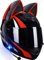 Motorradhelm Integral Motorrad Bluetooth Helm Katzenohr Modularer Motorradhelm ECE-Zugelassene Klapphelme Mit Visier Für Street Bike Scooter Motocross 4,M=57-58cm