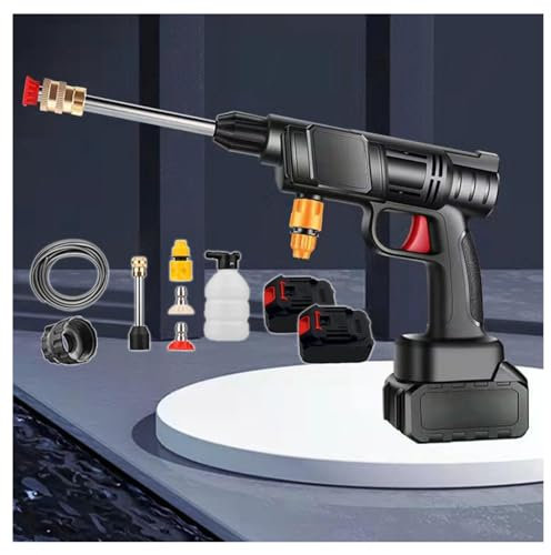 ZCCMWLVSHUO Pistola per Lavaggio Auto Elettrica, Alta Potenza 600w,Due Batterie 24v1500mah Idropulitrice A Portatile, Ricaricabile Lavapavimenti Esterni, Essenziali per La Pulizia della Casa