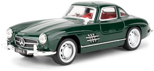 imtfzct 1955 300sl Oldtimer Modell, 1/32 Spielzeugauto mit Sound- und Lichtfunktion, Kinderspielzeug Modellauto mit Pull-Back-Funktion, Modellauto in Sammlerqualität, Geschenk für Kinder (grün)