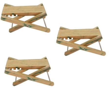 FRCOLOR 3st Gitarren-fußbank Maniküre Fußstütze Maniküre-fußstütze Schreibtisch-fußhocker Musikhocker Klassische Gitarrenunterstützung Manikürehocker Manikürestuhl Nagel Stuhl Green Bambus