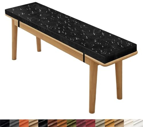VEAI Impermeable Cojín para Banco Exterior/Interior 120/150/100/180 X 30/40/50 Cm - Antideslizante Resistente (2-3 Plazas) - para Zapatero, Jardín, Porche, Patio O Columpios(4,60x45x5cm)