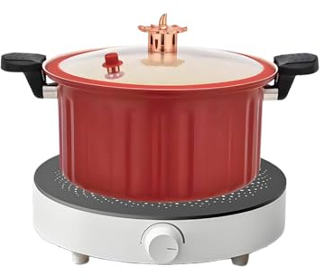 XIAOXIAOYU Non-Stick Pots | Cooking Pots with Lid for Induction Kitchen | Cookware for Induction Electric Hob Camping Home Cooking Stew Pasta Sauce Rice Spaghetti