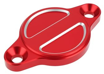 eMagTech Coperchio Tappo Filtro Olio CNC Alluminio Compatibile con Ducati Monster 696 821 937 1100 1200 S Multistrada Hypermotard Rosso
