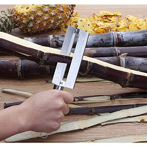 Aumotop Coltello Pelafrutta in Acciaio Inossidabile con Impugnatura Comoda per Uso Domestico in, Resistente e Non Tossico, Ideale per Frutta e Verdura (Coltello canna da zucchero interamente)