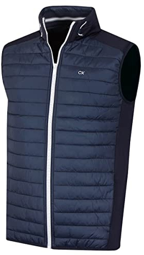 Calvin Klein Gilet da golf scaldacollo ibrido da uomo - Marina - M