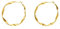 PURELEI® Ke Kai Ohrringe (Gold), Wasserfeste Ohrringe für Damen, Gedrehte Creolen aus Edelstahl, Geschenk für Frauen, 42mm Durchmesser