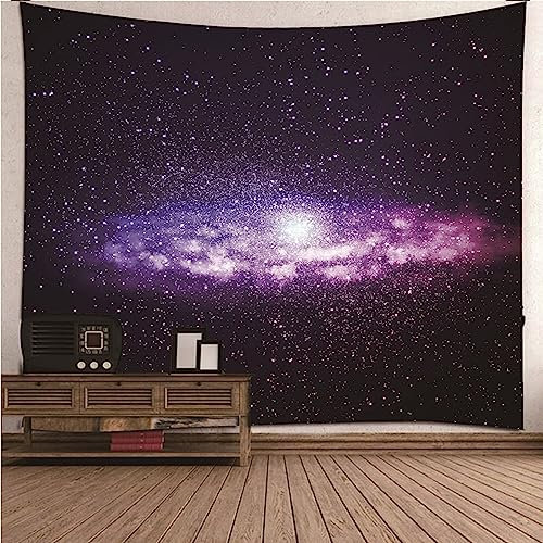 Banemi Tapiz para colgar en la pared, colgante de pared otoño lila poliéster cielo estrellado universo tapiz dormitorio decoración pared 150 x 130 cm