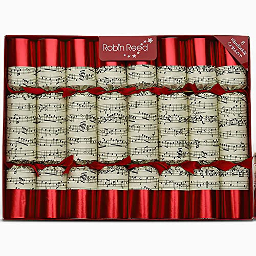 Olde English Crackers Holiday Music Christmas Party Favors - Set of 8 Music Favors containing Toy Horns and Sheet Music for Playing Your own Holiday Music