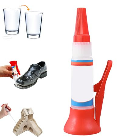 50ML Sekundenkleber Extra Stark, Alleskleber Universeller Industriekleber, Hochfester öliger Schweißkleber zum Kleben von Plastik, Kunststoff, Glas, Holz, Stein, Metall uvm (1PC)