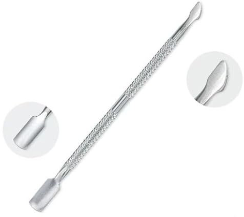 Fiterra Poussoir de cuticules, dissolvant de cuticules, dissolvant de vernis semi-permanent Shellac, outil manucure et pédicure, nettoyage des ongles, ongles en gel, ongles en porcelaine, ergonomique