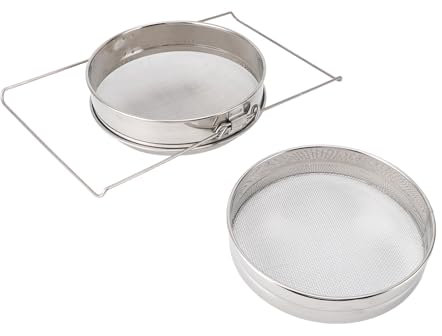 Doppio Setaccio Filtro Fliter Doppio Setaccio per Api Attrezzatura per Filtro Strumenti Strumenti in Acciaio Inossidabile