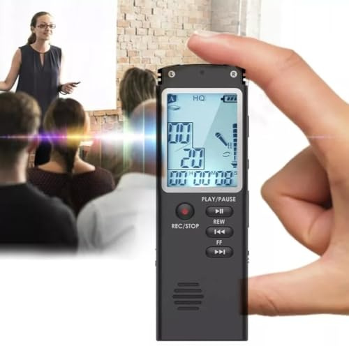 FiTspi Ghost Hunting EVP-inspelare, 8GB Paranormal Utrustning Spirit Digital Röstinspelningsbox, Digital Röstinspelare, Mini Spion Professionell Diktafon Ljudinspelning Med WAV, MP3-spelare