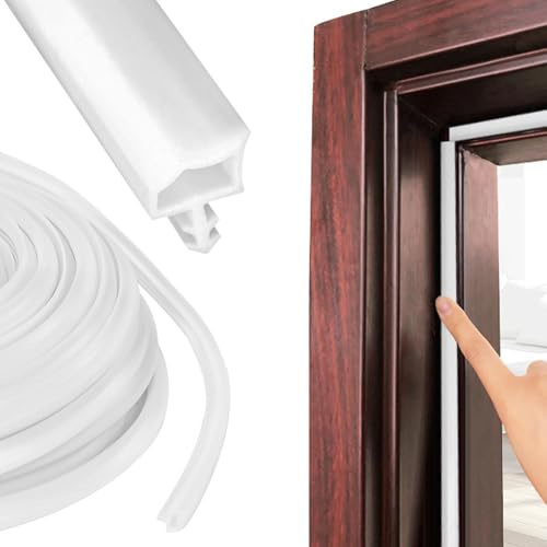 Huucozn 20M Türdichtung Weiß Gummidichtung Tür Dichtung Tür Dichtungsband Türrahmen Dichtung Türbodendichtung Door Seal für Türen Fenster Anti Kollision Schalldichter Wasserdichter Staubdicht