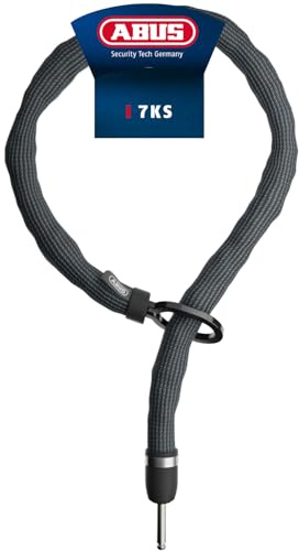 ABUS Catena inseribile ADAPTOR CHAIN Superior 7KS adatta al lucchetto per telaio o all'Alarmbox 2.0 - catena in acciaio spessa 7 mm - lucchetto per biciclette - lunghezza 130 cm, nero