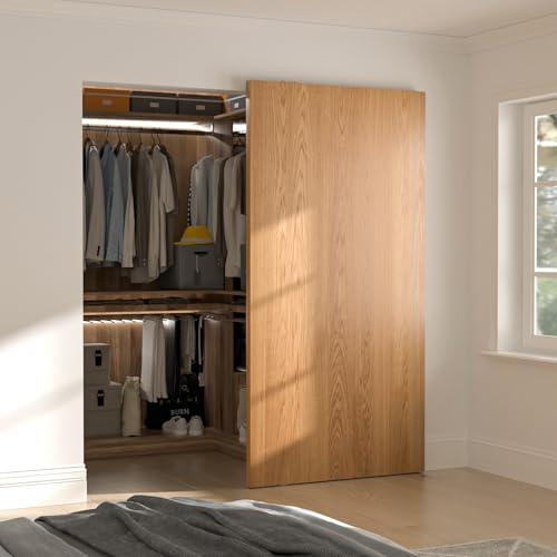 AONAYIOA 38 Concealed Sliding Barn Door Hardware with Soft Close Mechanism,Aluminum Hidden Barn Door Hardware Kit,Wall Mount no Floor Track Fits Opening Width 25-31(Door not Included)