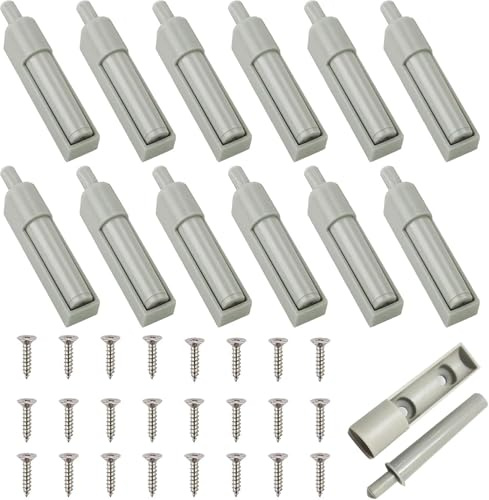 12PCS Amortiguador Puerta Cocina, Amortiguador de Cajones Amortiguadores Cierre Suave para Puerta de Muebles Freno Puerta Corredera Armario con 12 Tornillos Fácil Montaje
