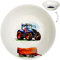 alles-meine.de GmbH großer Suppenteller/Müslischale/hoher Teller - Traktor - Trecker mit Anhänger - Bauernhof - Ø 18,5 cm / 500 ml - aus Porzellan/Keramik - tiefer Früh..