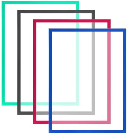 Office Marshal Dokumentenhalter - Magnetrahmen - 5 Stück - Magnet-Tasche - Info-Rahmen - Infotasche - Blatthalter mit Magnetverschluss für Informationsrahmen Angebotsschilder Aushänge (DIN A5, Blau)