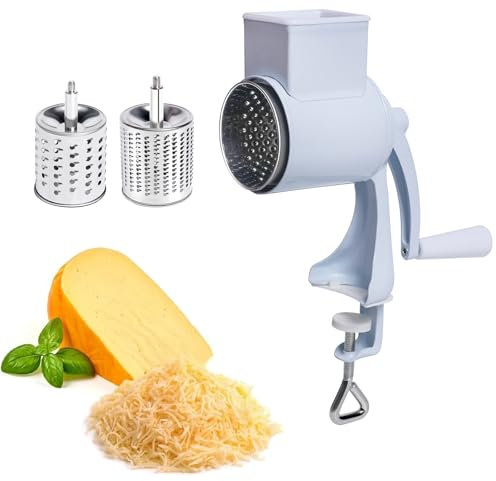 Grattugia Formaggio Manovella, Grattugia Formaggio Acciaio Inox, Grattugia Manuale Per Patate, Grattugia Formaggio Manuale Con 2 Lame, Grattugia Rotante Per Cetrioli, Verdure, Pane, Formaggio