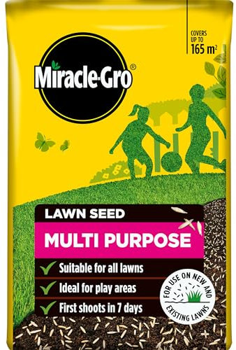 Miracle-Gro Multi Purpose Lawn Seed, Child & Pet Friendly, Coverage 165m2, 5kg Bag