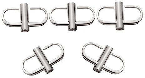 Uonlytech 5pcs Metal Buckle Chain Slide Buckles Screw Fastening Strap Accessories for Backpack Suitcase Diy Craft for Webbing Strap