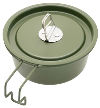 Ciotola da campeggio leggera – Tazza in lega di alluminio, portatile e stabile con capacità di 350 ml, attrezzatura da viaggio per picnic da trekking, viaggio zaino da viaggio, avventura in famiglia